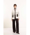 Chaqueta Blanca Rayas Maria Bellentani Mujer