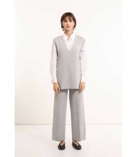 Pantalón Liso Punto Maria Bellentani Mujer