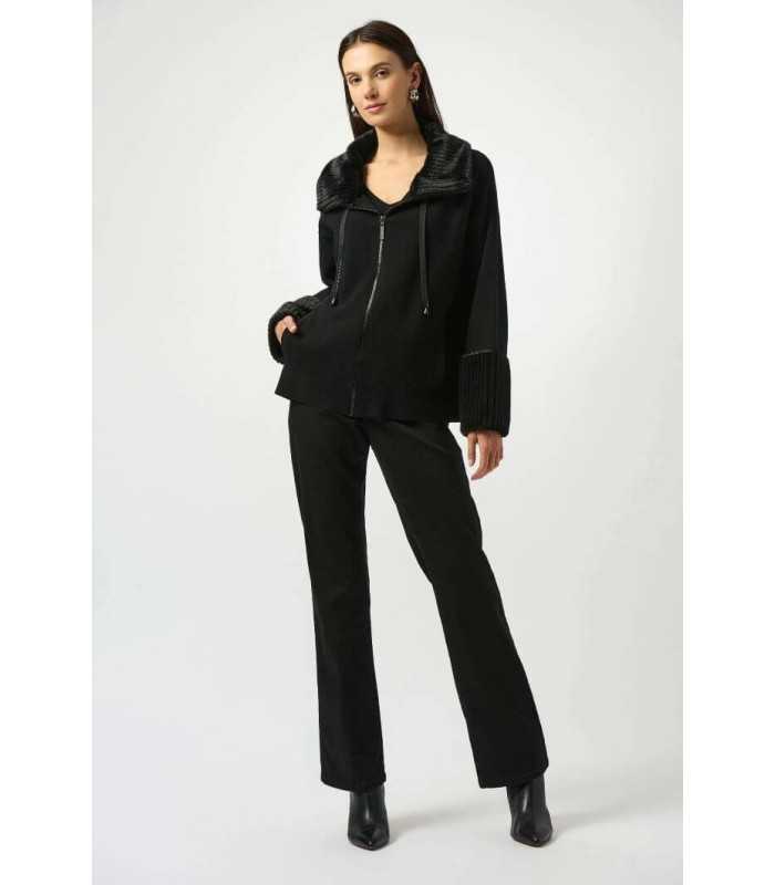 Chaqueta Piel Negra Joseph Ribkoff Mujer