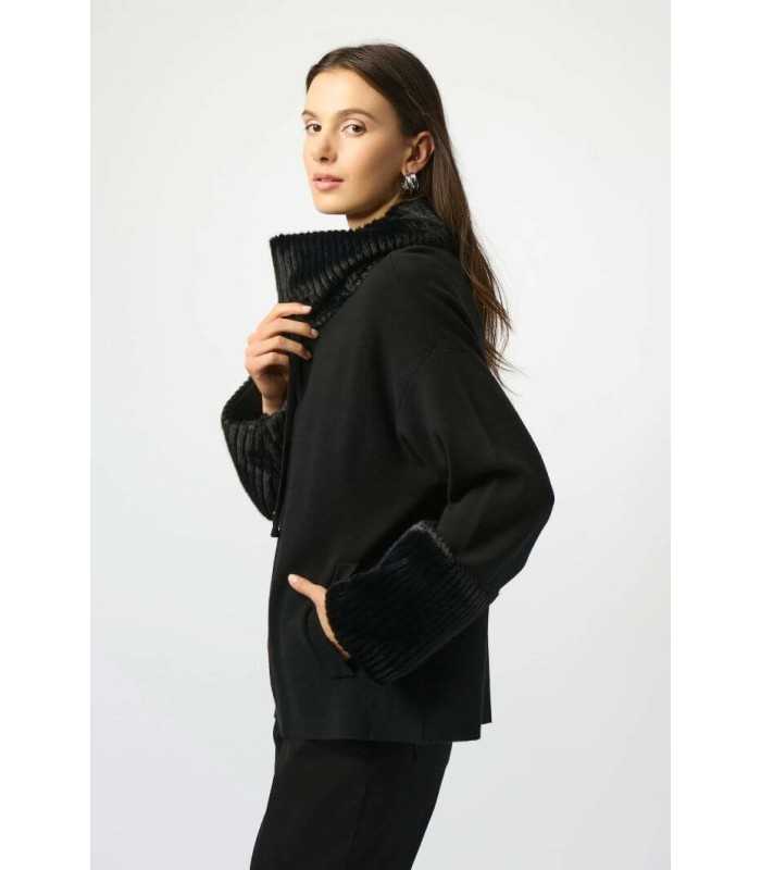 Chaqueta Piel Negra Joseph Ribkoff Mujer