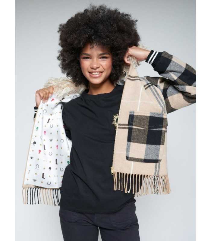 Chaqueta Bomber Cuadros Vilagallo Mujer