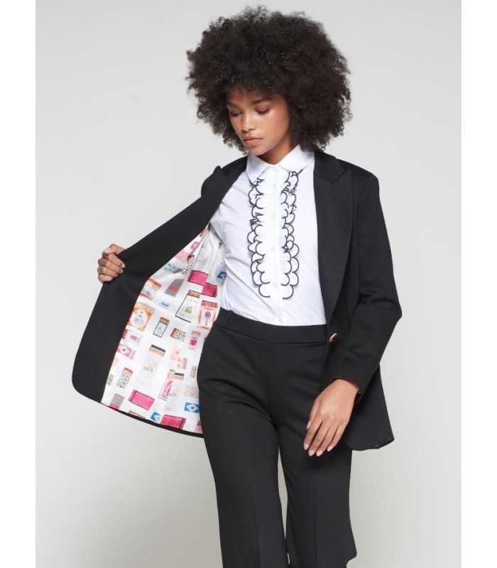 Chaqueta Americana Negra Vilagallo Mujer