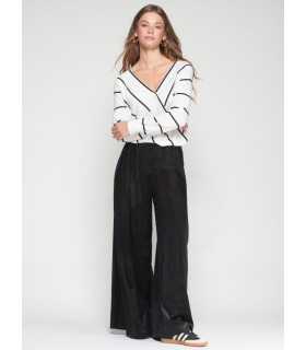 Pantalón Terciopelo Negro Vilagallo Mujer