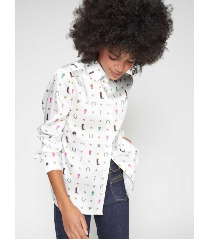Camisa Blanca Hípica Vilagallo Mujer