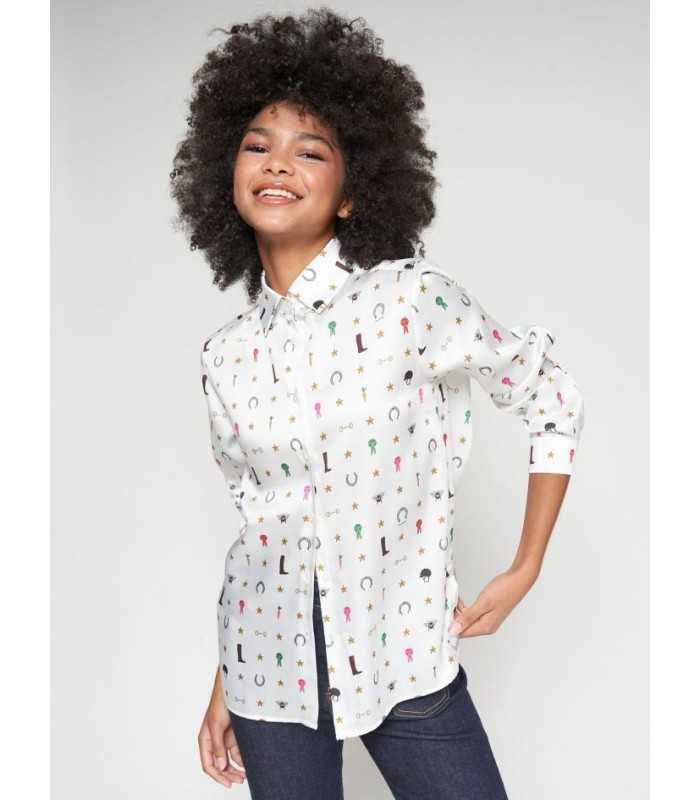 Camisa Blanca Hípica Vilagallo Mujer