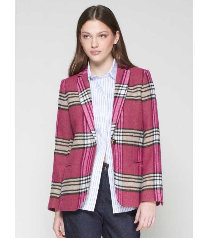 Chaqueta Estampada Cuadros Vilagallo Mujer