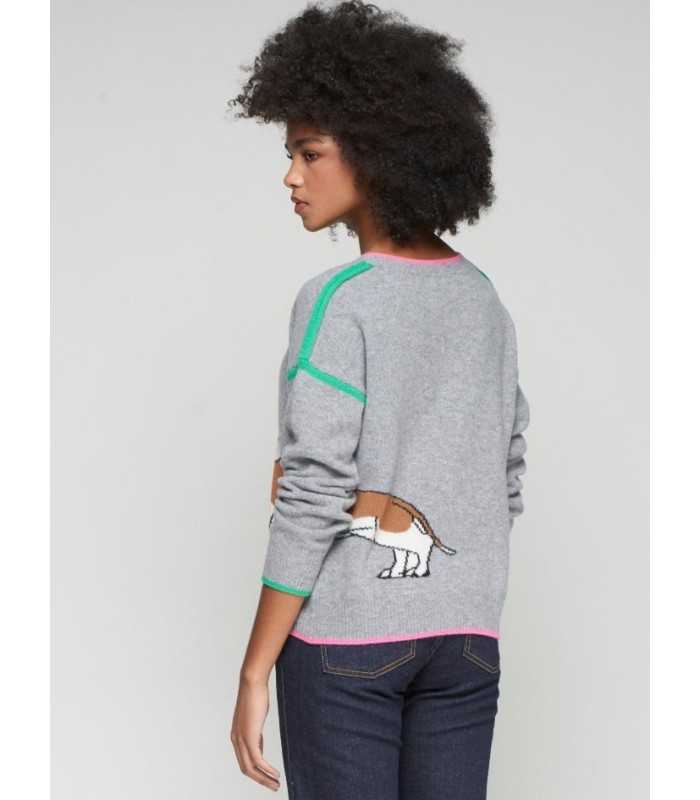Suéter Gris Perro Vilagallo Mujer