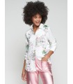 Camisa Estampada Flores y Graffiti Vilagallo Mujer