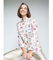 Camisa Blanca Cerillas Vilagallo Mujer