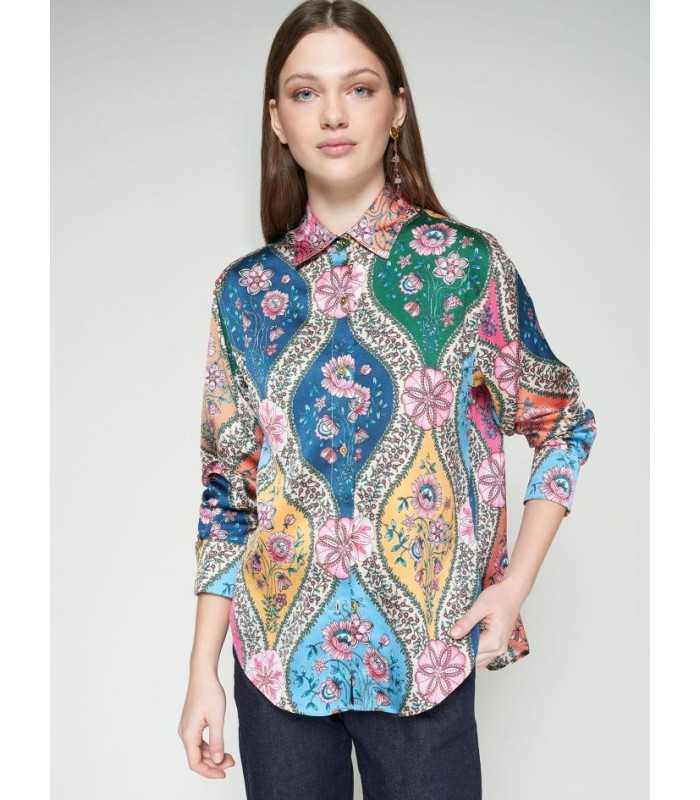Camisa Estampada Flores Vilagallo Mujer