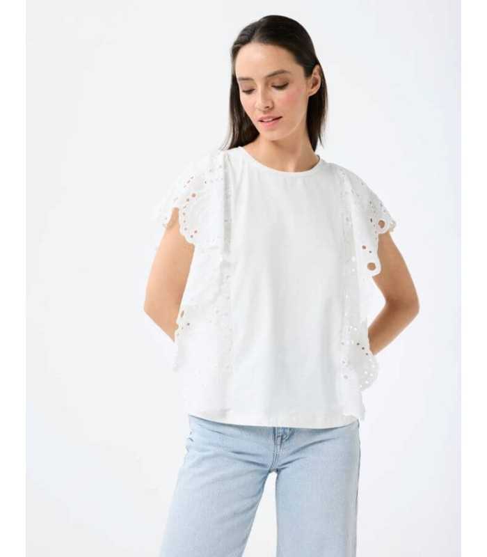 Camiseta Encaje Bordado Leo&Ugo Mujer