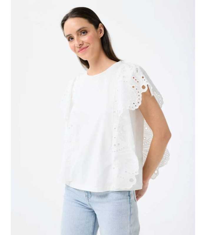 Camiseta Encaje Bordado Leo&Ugo Mujer