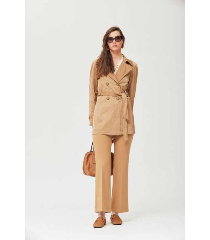 Pantalón Punto Camel Oky Mujer