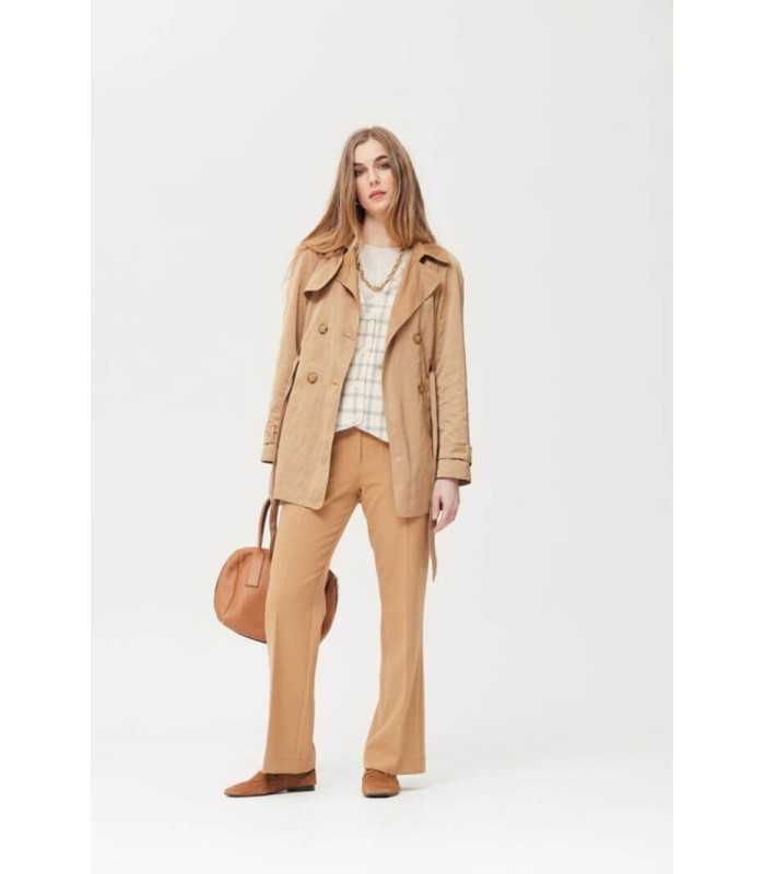 Pantalón Punto Camel Oky Mujer