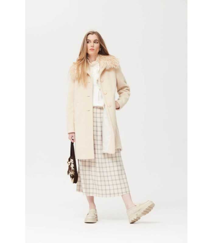 Abrigo Crudo Punto Oky Mujer