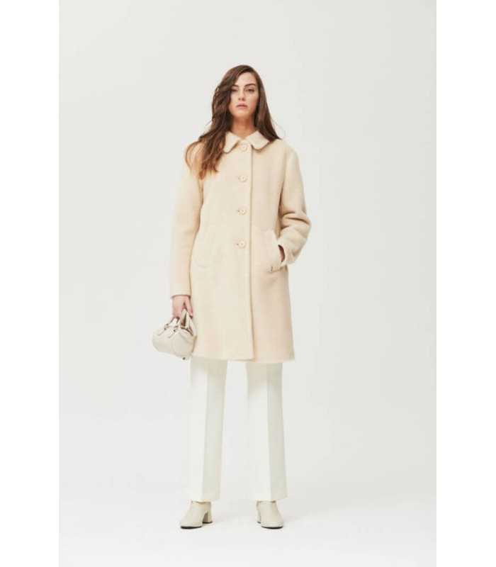 Abrigo Crudo Punto Oky Mujer