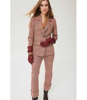 Pantalón Punto Cuadros Oky Mujer