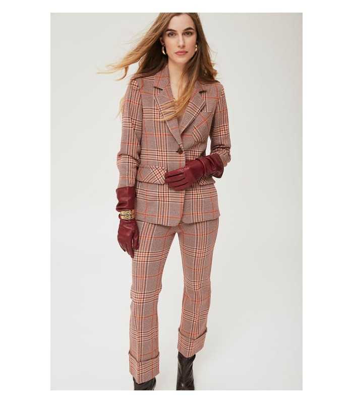 Pantalón Punto Cuadros Oky Mujer