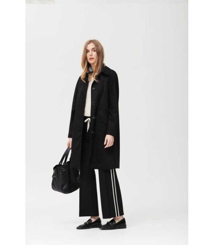 Pantalón Negro Rayas Blancas Oky Mujer