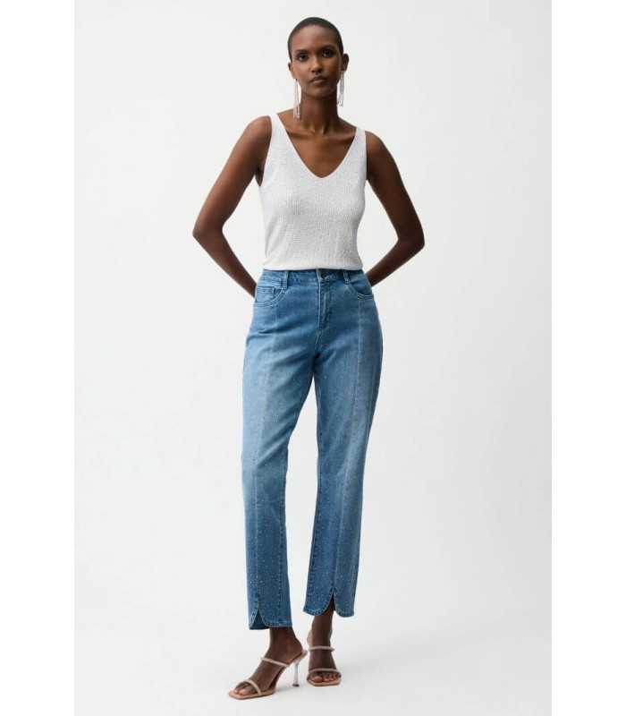 Top Punto Metalizado Blanco Joseph Ribkoff Mujer