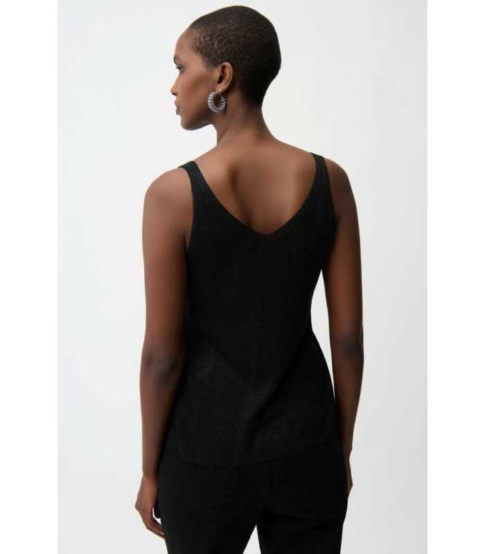 Top Punto Metalizado Negro Joseph Ribkoff Mujer