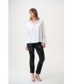 Blusa Blanca Elástica Joseph Ribkoff Mujer