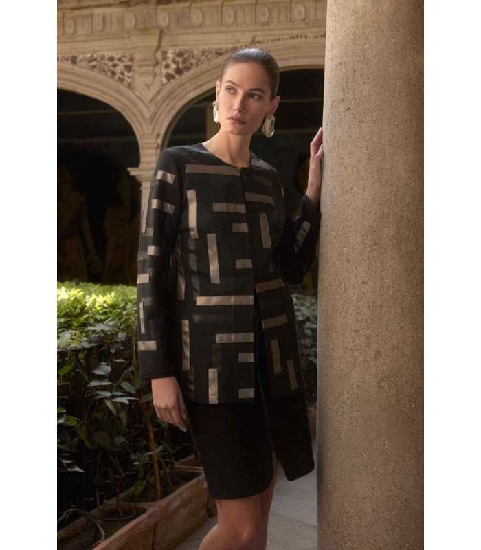 Chaqueta Punto Polipiel Joseph Ribkoff Mujer