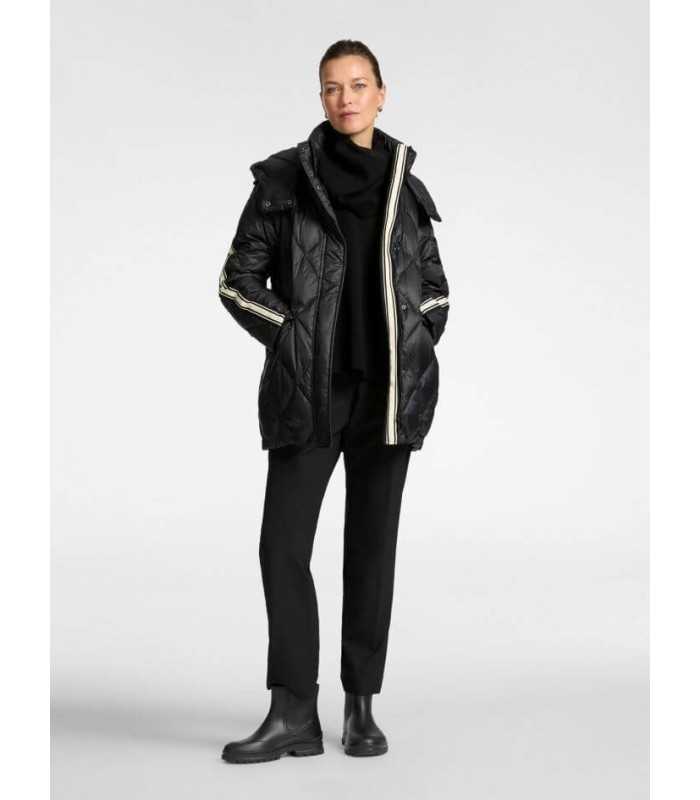 Parka Negra Rayas Elena Miro Mujer