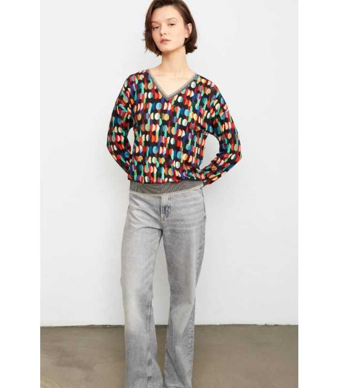 Blusa Círculos Contrastes Aldo Martins Mujer