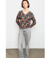 Blusa Círculos Contrastes Aldo Martins Mujer