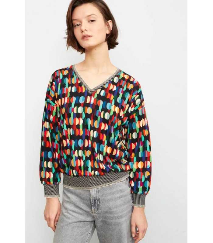 Blusa Círculos Contrastes Aldo Martins Mujer