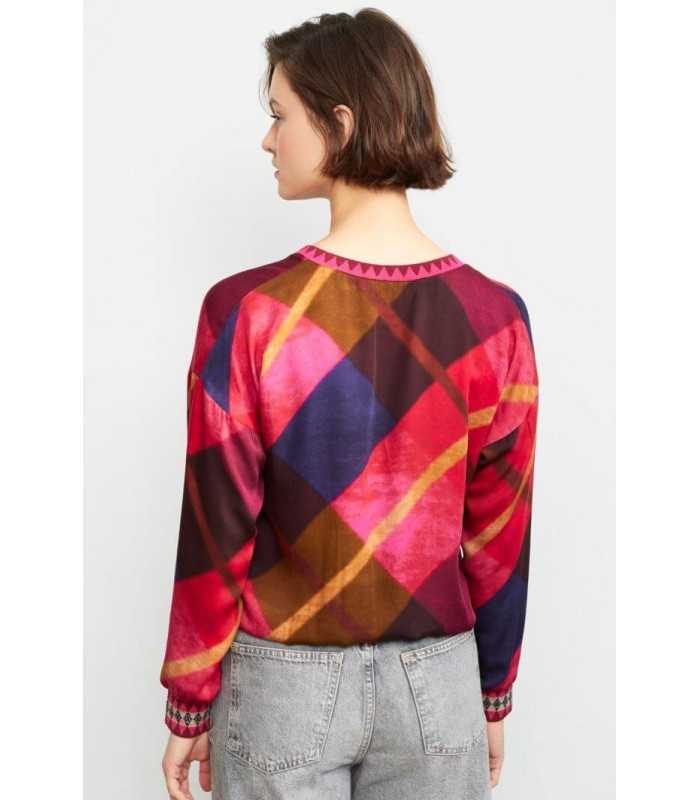 Blusa Fucsia Estampada Aldo Martins Mujer