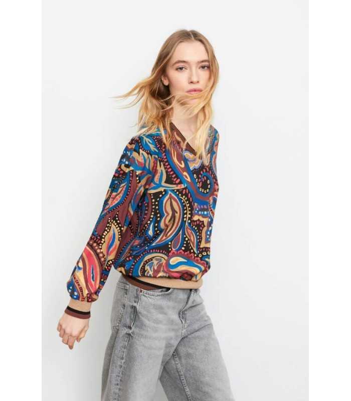 Blusa Viscosa Estampada Aldo Martins Mujer