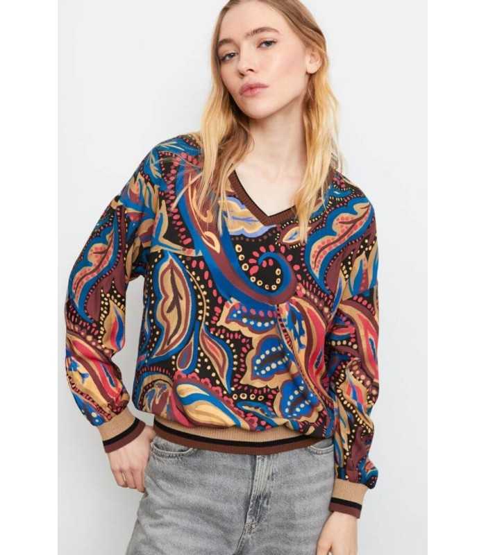 Blusa Viscosa Estampada Aldo Martins Mujer