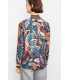 Blusa Estampada Cuello Alto Aldo Martins Mujer