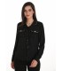 Camisa Negra Brillos Frank Lyman Mujer
