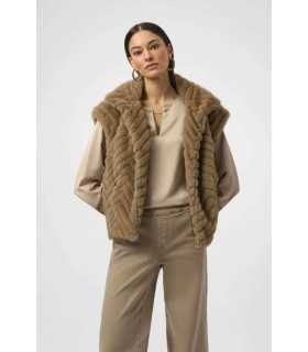 Chaleco Piel Camel Joseph Ribkoff Mujer