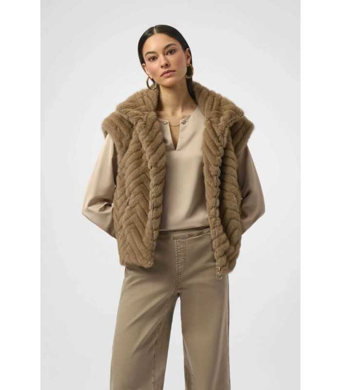 Chaleco Piel Camel Joseph Ribkoff Mujer