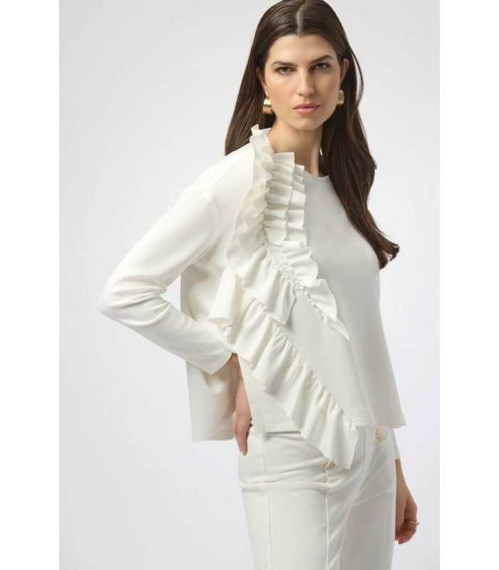 Top Punto Blanco Volante Joseph Ribkoff Mujer