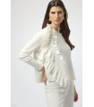 Top Punto Blanco Volante Joseph Ribkoff Mujer