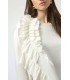 Top Punto Blanco Volante Joseph Ribkoff Mujer