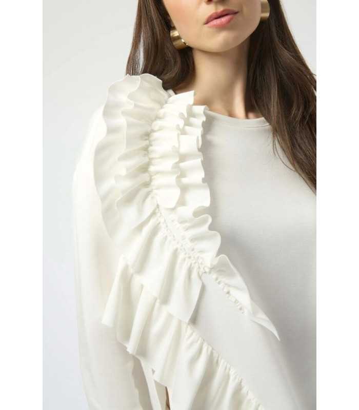 Top Punto Blanco Volante Joseph Ribkoff Mujer