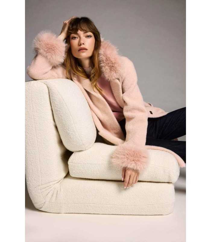 Abrigo Punto Rosa Joseph Ribkoff Mujer