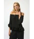 Top Plisado Negro Joseph Ribkoff Mujer