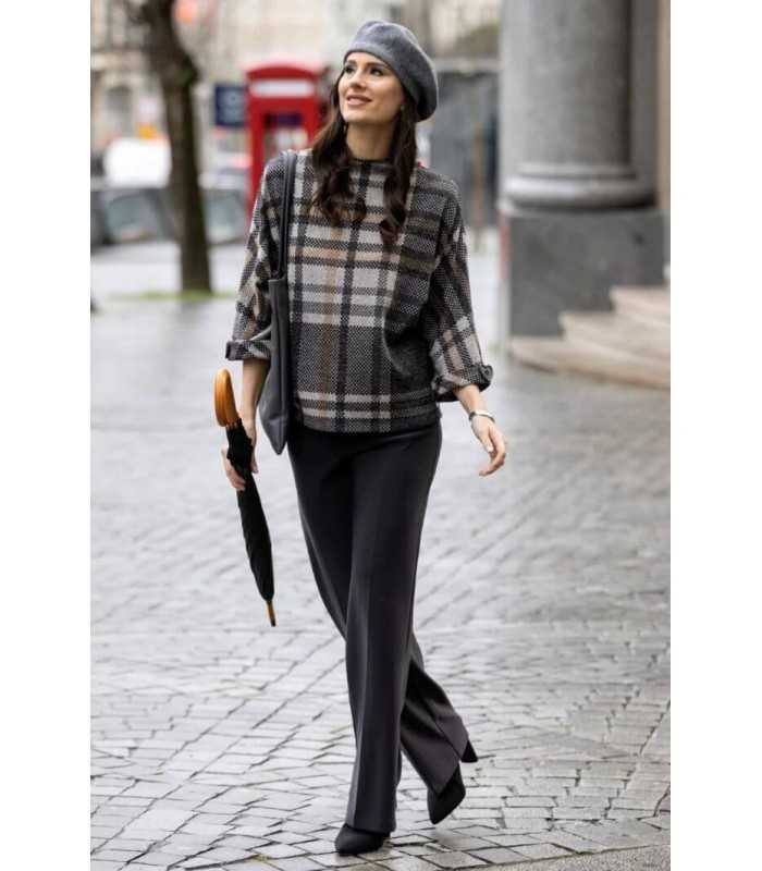 Pantalón Negro Recto Frank Lyman Mujer