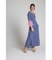 Vestido Estampado Geométrico Rosa Moskada Mujer
