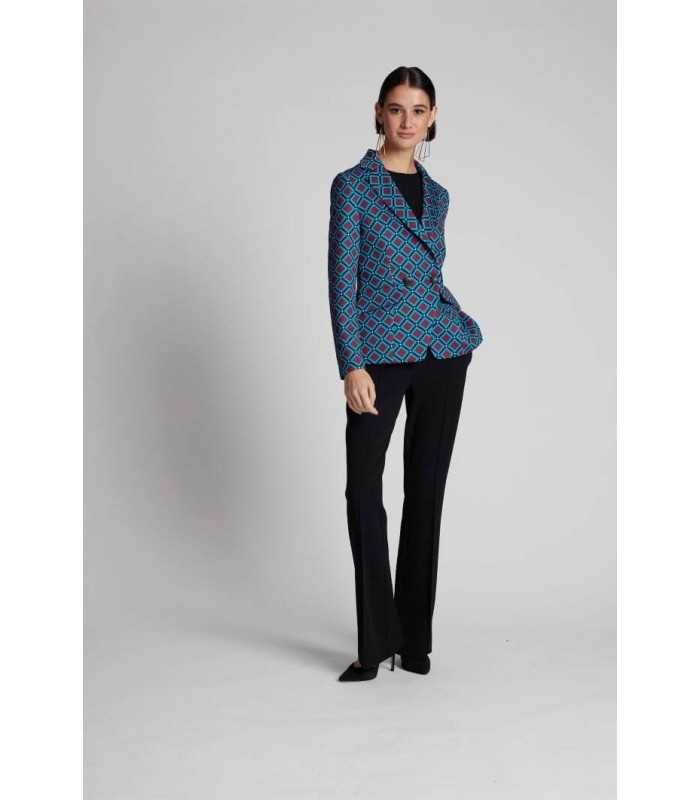 Chaqueta Americana Estampado Geométrico Moskada Mujer