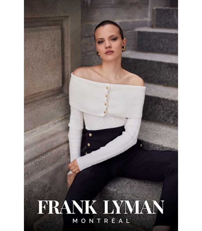 Pantalón Negro Botones Frank Lyman Mujer