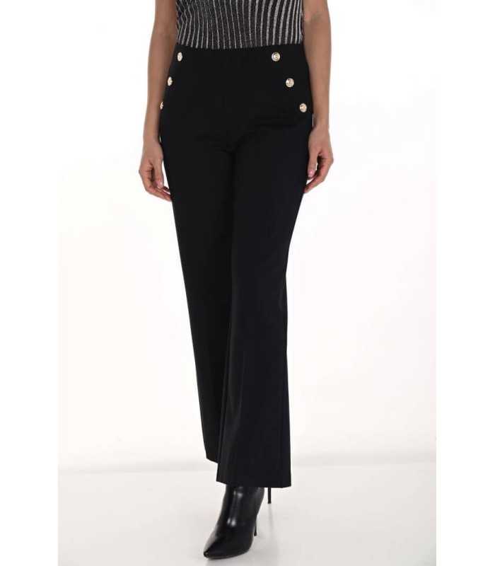 Pantalón Negro Botones Frank Lyman Mujer