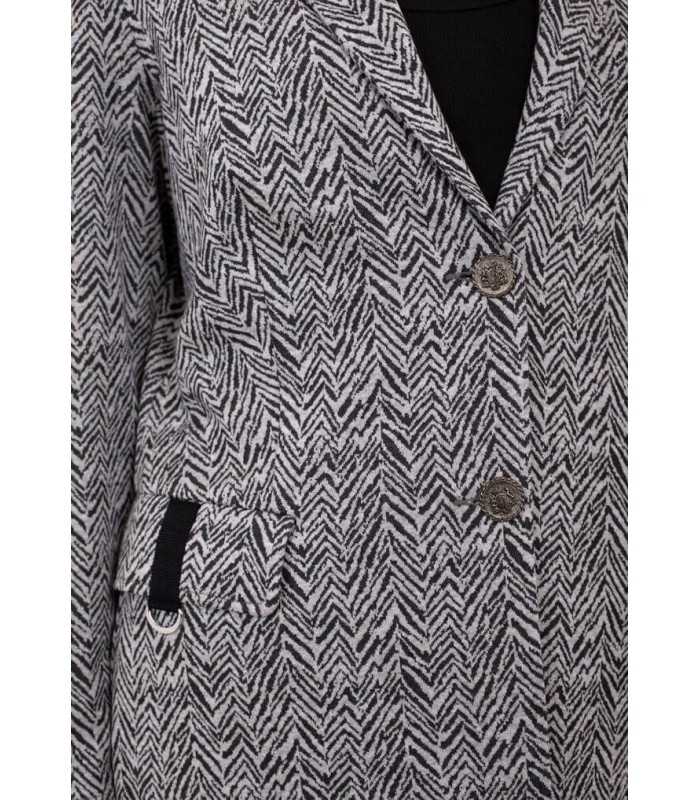 Blazer Gris Espiga Anna Mora Mujer